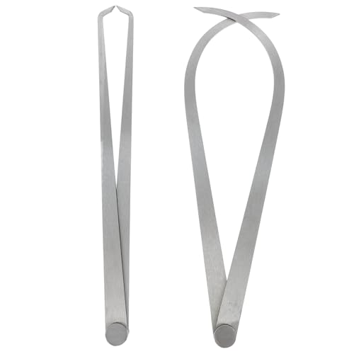 MAGICLULU 2 Stück Teiliges Innen Außen Messgerät aus Stahl Präzise Form Modellierwerkzeuge für Skulpturen Töpferarbeiten und Rohre Leicht Rutschfest von MAGICLULU