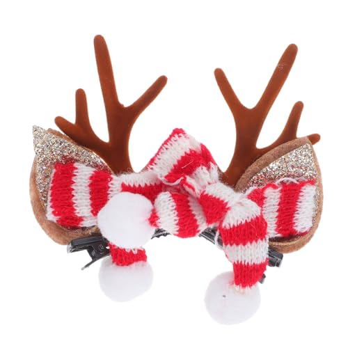 MAGICLULU 2 Stück Weihnachtshorn Haarnadeln Rentier Haarschmuck Geweih Haarspangen Rentier Haarspangen Rentiergeweih Süße Geweih von MAGICLULU