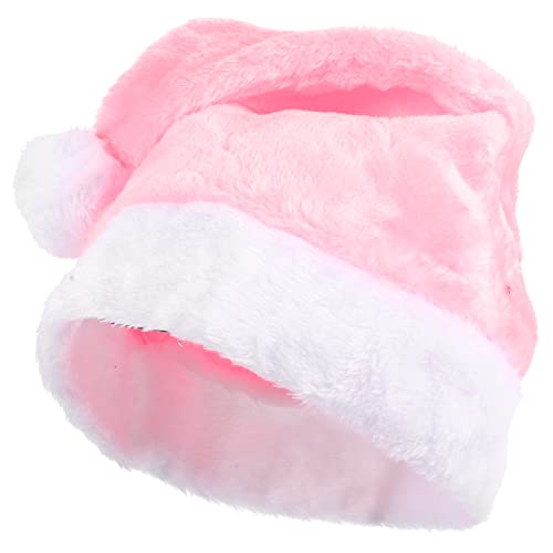 MAGICLULU 2 Stück Weihnachtsmütze Plüsch Santa Mütze Erwachsene Komfortable Weihnachtsmannmütze für Damen Herren Weihnachten Partydeko Rosa MAGICLULU 2 Stück Weihnachtsmütze Plüsch Santa Mütze Erwachsene Komfortable Weihnachtsmannmütze für Damen Herren Weihnachten Partydeko Rosa von MAGICLULU