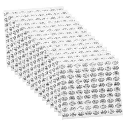 MAGICLULU 20 Blatt Qc Pass Aufkleber Selbstklebend Sicherheits Etiketten mit Manipulationsschutz Sichtbarer für Qualitätssicherung Produkttests Verpackung und Lagerprüfung MAGICLULU 20 Blatt Qc Pass Aufkleber Selbstklebend Sicherheits Etiketten mit Manipulationsschutz Sichtbarer für Qualitätssicherung Produkttests Verpackung und Lagerprüfung von MAGICLULU