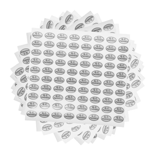 MAGICLULU 20 Blatt Selbstklebende Qc Passed Aufkleber Hochwertige Manipulationssichere Prüfsiegel mit Permanentem Gittermuster für Verpackung Produktsicherheit und Dokumentenversiegelung MAGICLULU 20 Blatt Selbstklebende Qc Passed Aufkleber Hochwertige Manipulationssichere Prüfsiegel mit Permanentem Gittermuster für Verpackung Produktsicherheit und Dokumentenversiegelung von MAGICLULU