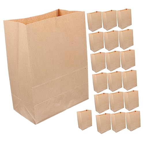 MAGICLULU 20 Stck. Kraftpapier Snackbeutel Braune Papiertüten für Snacks Vielseitige Aufbewahrungstaschen für und Haushaltsbedarf von MAGICLULU