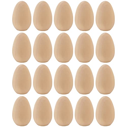 MAGICLULU 20 Stück Kleine Holzeier Holz-Osterei Zum Bemalen Unvollendete Kunsteier Mit Flachem Boden Zum Basteln Osterparty 1 49 X 0 98 Zoll MAGICLULU 20 Stück Kleine Holzeier Holz-Osterei Zum Bemalen Unvollendete Kunsteier Mit Flachem Boden Zum Basteln Osterparty 1 49 X 0 98 Zoll von MAGICLULU