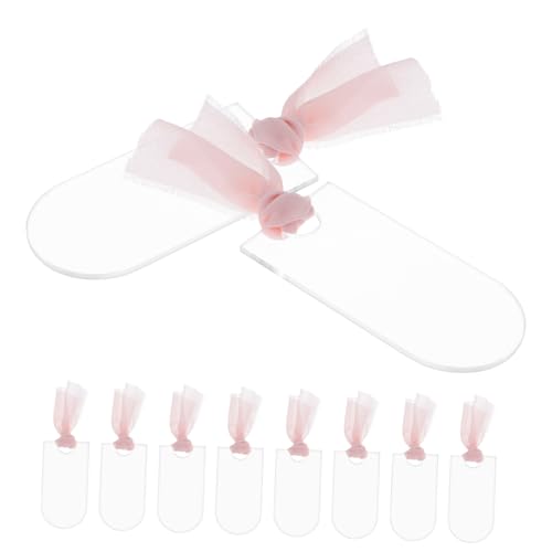 MAGICLULU 20 Stück Sitzetiketten Aus Acryl Klare Sitzetiketten Mit Band Reservierte Tischschilder Für Die Hochzeit Gewölbte Acryl-hochzeitsschilder Hochzeitstischplatzkarten Transparent von MAGICLULU