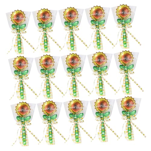 MAGICLULU 20 Stück Sonnenblumen Folienballons Handliche Party-dekoration Gelbe Blütenform für Hochzeit Geburtstag Babyparty Sommer-event Einfache Befestigung Lebendige Feiergestaltung von MAGICLULU