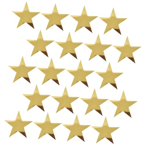 MAGICLULU 20 Stück Teiliges Goldene Papiersterne Doppelseitig Bedruckt Leichte Dekoration für Party-layouts und Signaturtafeln Funkelnde Fünf-punkte-sterne für Festliche Szenen und von MAGICLULU