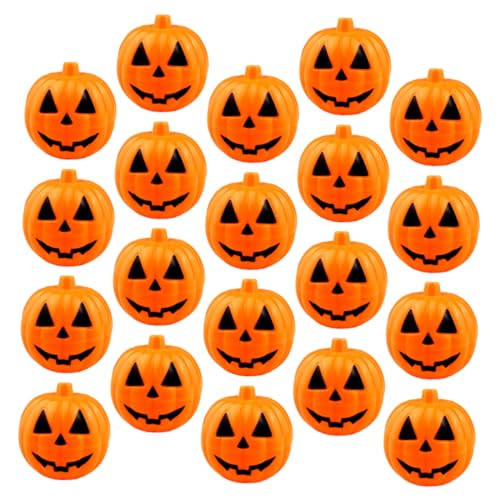 MAGICLULU 20 Stück Teiliges Halloween Mini Kürbis Süßigkeitenboxen aus Robustem Kunststoff Wiederverwendbare Snackhalter für Kompakt als Tischdekoration und Partyzubehör von MAGICLULU