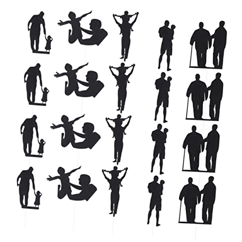 MAGICLULU 20 Stück Teiliges Vatertag Cupcake Topper Kreative Silhouetten Deko mit Papa Motiven Papiermaterial Sicher für Kuchen Party Cupcake Picks für Feierlichkeiten MAGICLULU 20 Stück Teiliges Vatertag Cupcake Topper Kreative Silhouetten Deko mit Papa Motiven Papiermaterial Sicher für Kuchen Party Cupcake Picks für Feierlichkeiten von MAGICLULU