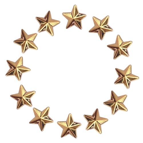 MAGICLULU 200 Stück Kleine Stern-Strasssteine Mini-Acryl-Flatback-Sterne Acryl-Strass-Sternverzierungen Für Diy-Schmuck Kleidung (Golden) von MAGICLULU
