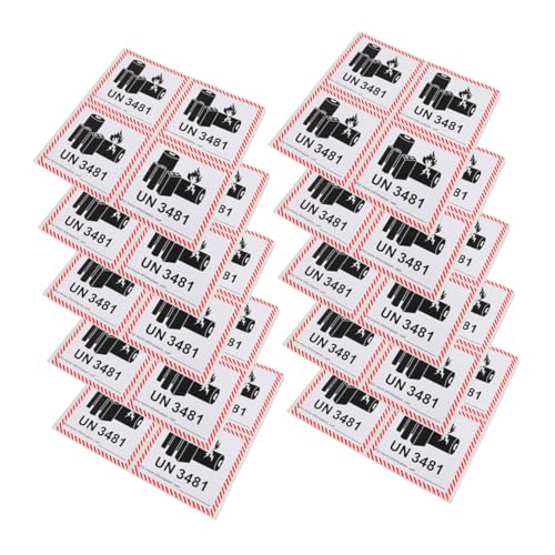 MAGICLULU 200 Stück Lithium Batterie Sicherheitswarnaufkleber Feuerfeste Selbstklebende Versandetiketten Bruchsichere Haftetiketten für Sicheren Transport und Lagerung MAGICLULU 200 Stück Lithium Batterie Sicherheitswarnaufkleber Feuerfeste Selbstklebende Versandetiketten Bruchsichere Haftetiketten für Sicheren Transport und Lagerung von MAGICLULU