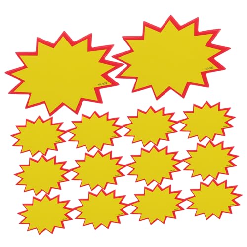 MAGICLULU 200 Stück Preisschild Ersatzetiketten klein Form Shop-Tags ziehen um Verkaufsschilder für Einzelhandelsgeschäfte Einzelhandelsetikett Zeichen platzen Papier Yellow MAGICLULU 200 Stück Preisschild Ersatzetiketten klein Form Shop-Tags ziehen um Verkaufsschilder für Einzelhandelsgeschäfte Einzelhandelsetikett Zeichen platzen Papier Yellow von MAGICLULU