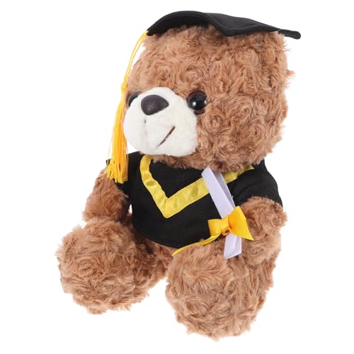 MAGICLULU 2025 Abschlussbärenpuppe Puppenspielzeug Anhänger Zubehör Weihnachtsbärenspielzeug Für Die Abschlusssaison Aquariumzubehör Plüsch Yellow MAGICLULU 2025 Abschlussbärenpuppe Puppenspielzeug Anhänger Zubehör Weihnachtsbärenspielzeug Für Die Abschlusssaison Aquariumzubehör Plüsch Yellow von MAGICLULU