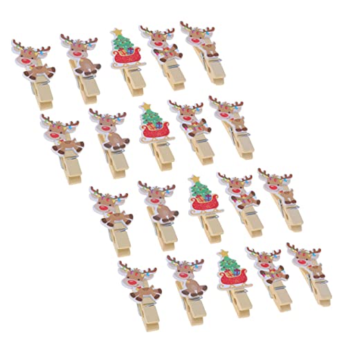 MAGICLULU 20Stücke Weihnachtsfoto Clips Aus Holz Multifunktionale Für DIY Bilderrahmen Und Weihnachtsdeko Fotos Und Notizen MAGICLULU 20Stücke Weihnachtsfoto Clips Aus Holz Multifunktionale Für DIY Bilderrahmen Und Weihnachtsdeko Fotos Und Notizen von MAGICLULU