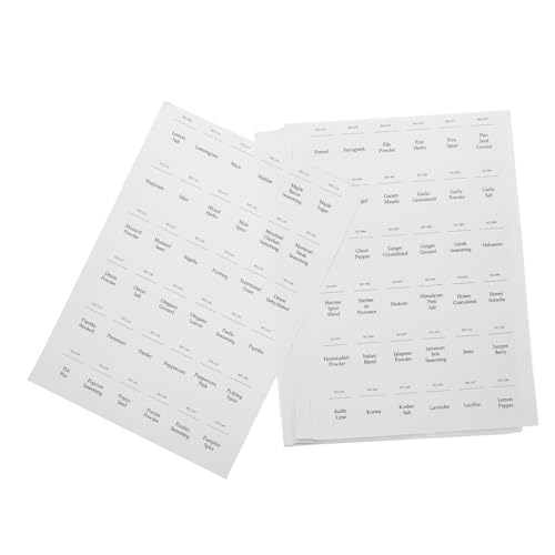 MAGICLULU 216 Stück Gewürzetiketten für Küchenbehälter Wasser und Ölbeständige Aufkleber für Gewürzdosen Selbstklebende Etiketten für Vorratsdosen zur Beschriftung von Gewürzen und MAGICLULU 216 Stück Gewürzetiketten für Küchenbehälter Wasser und Ölbeständige Aufkleber für Gewürzdosen Selbstklebende Etiketten für Vorratsdosen zur Beschriftung von Gewürzen und von MAGICLULU