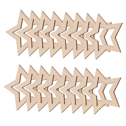 MAGICLULU 25 Stück Teiliges Unvollendete Hohle Holzsterne Holzsterne zum Bemalen Vielseitige Weihnachtsdeko für DIY Bastelprojekte Party und Hochzeitsornamente Kreative Holzverzierung MAGICLULU 25 Stück Teiliges Unvollendete Hohle Holzsterne Holzsterne zum Bemalen Vielseitige Weihnachtsdeko für DIY Bastelprojekte Party und Hochzeitsornamente Kreative Holzverzierung von MAGICLULU