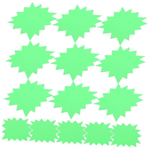 MAGICLULU 250 Stck. Preis schild Neon Etikett leer Belohnungsaufkleber platzende Papierschilder Aufkleber für Preise Tag Sale -Aufkleber Hellgrün von MAGICLULU