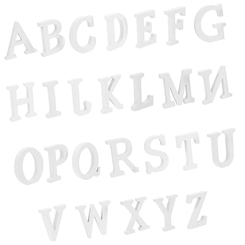 MAGICLULU 26 Stück Holzwortdekoration Buchstaben zum Basteln Brief Hochzeitstischdekoration Dekorationen für Zuhause Worte dekorative Basteldekore Hochzeitsdekoration hölzern Weiß MAGICLULU 26 Stück Holzwortdekoration Buchstaben zum Basteln Brief Hochzeitstischdekoration Dekorationen für Zuhause Worte dekorative Basteldekore Hochzeitsdekoration hölzern Weiß von MAGICLULU