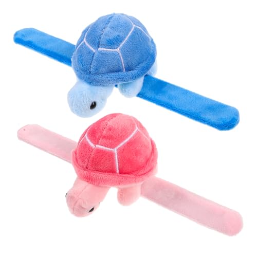 MAGICLULU 2Stücke Plüsch Schildkröte Slap Armbänder Für Weiche Stofftiere Vielseitig Einsetzbar Für Partys Und Dekoration Für Geburtstagsfeiern von MAGICLULU