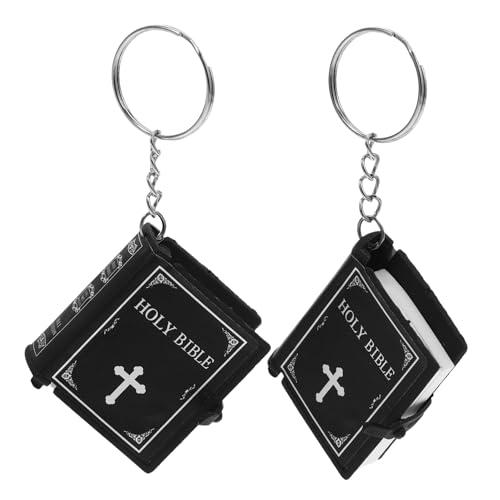 MAGICLULU 2Stücke Schlüsselanhänger Religiöse Christliche Anhänger Bibelbuch Anhänger Aus Schwarzem Material Für Schlüsselbund MAGICLULU 2Stücke Schlüsselanhänger Religiöse Christliche Anhänger Bibelbuch Anhänger Aus Schwarzem Material Für Schlüsselbund von MAGICLULU