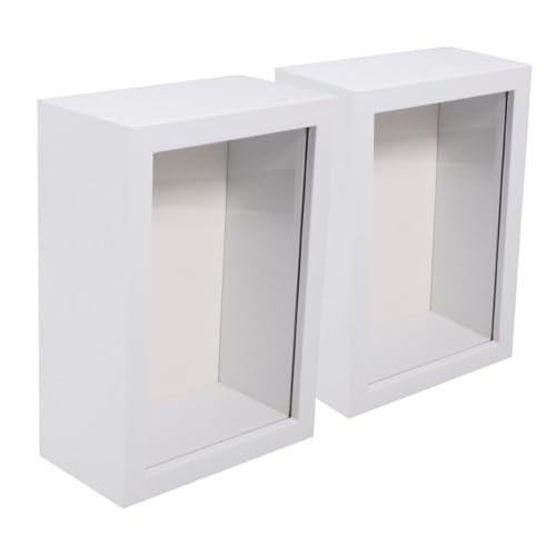 MAGICLULU 2pcs Holzbox Rahmen Holz Deep Box Display -hülle Mit Fenster 3d -bilderrahmen Für Getrocknete Blumen DIY Bastelhochzeit Erinnerungen Fotos von MAGICLULU