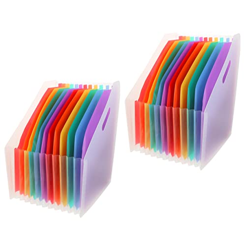 MAGICLULU Kunststoff Quittungen Veranstalter 2pcs Akkordeon Datei Ordner Stehen Schreibtisch Dokument Ordner MAGICLULU Kunststoff Quittungen Veranstalter 2pcs Akkordeon Datei Ordner Stehen Schreibtisch Dokument Ordner von MAGICLULU