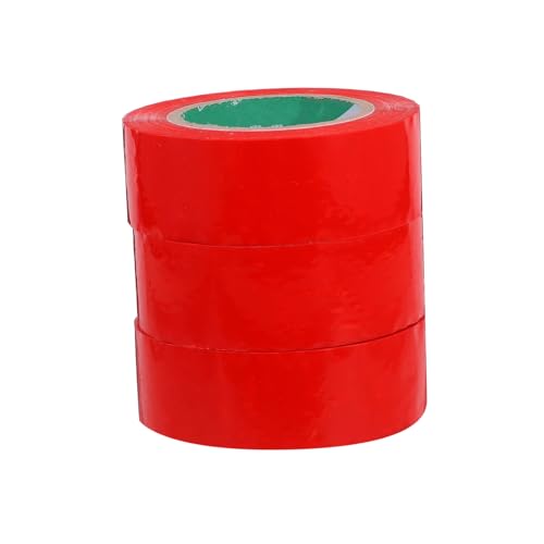MAGICLULU 3 Rollen Dichtungsband Packband in Großen Mengen Paketklebeband Für Den Versand Hochleistungs-packband Dekoratives Packband Klebeband Für Verpackungskartons Rot Bopp von MAGICLULU