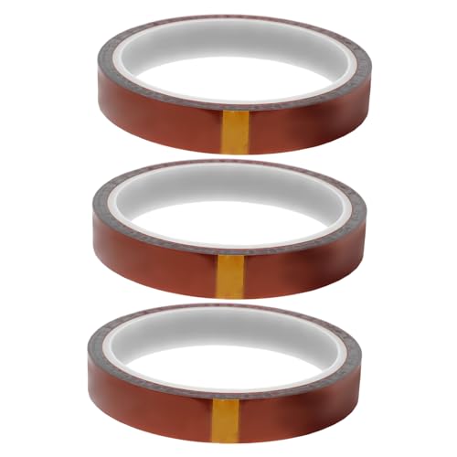 MAGICLULU 3 Rollen Hitzebeständiges Klebeband Wärmeband Bastel Reparaturband Sublimationsband Schweißbänder Antistatikband Elektronikbänder Klebeband Für Elektronik Thermoband von MAGICLULU