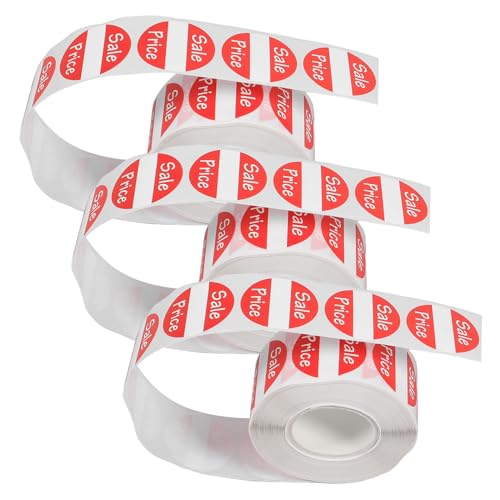 MAGICLULU 3 Rollen selbstklebendes Etikett runde Aufkleberetiketten Schild Garagen-Tags Kreis Preisetiketten verkaufspreis aufkleber Selbstklebendes Kupferplattenpapier rot MAGICLULU 3 Rollen selbstklebendes Etikett runde Aufkleberetiketten Schild Garagen-Tags Kreis Preisetiketten verkaufspreis aufkleber Selbstklebendes Kupferplattenpapier rot von MAGICLULU