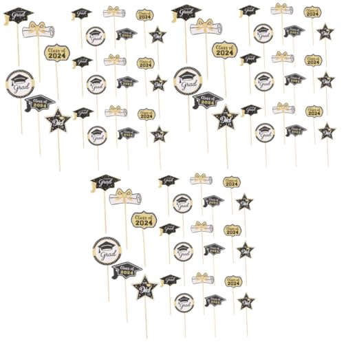MAGICLULU 3 Sätze Abschluss Cupcake Topper Für Festliche Dekoration Für Graduation Party Appetizer Picks Für Kuchen Und Desserts Tischdeko Für Feiern Und Zusammenkünfte 24 Stück * 3 MAGICLULU 3 Sätze Abschluss Cupcake Topper Für Festliche Dekoration Für Graduation Party Appetizer Picks Für Kuchen Und Desserts Tischdeko Für Feiern Und Zusammenkünfte 24 Stück * 3 von MAGICLULU