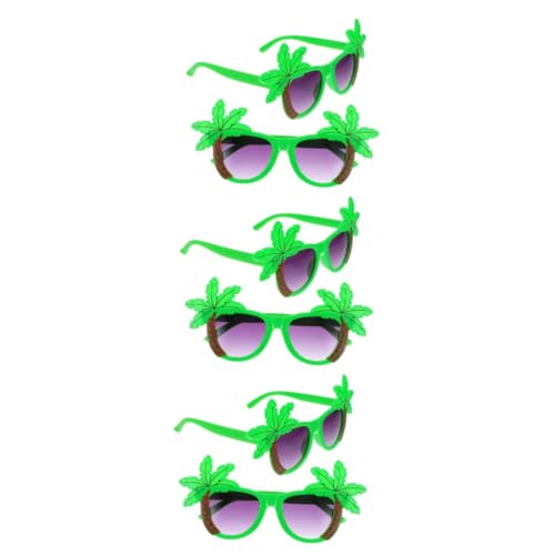 MAGICLULU 3 Sätze Hawaiian Party Sonnenbrille Lustige Kostümbrille Mit Kokosnuss Und Palmenmotiv Eyewear Für Strandfeste Fotorequisiten Und Geburtstagsfeiern 2 Stücke * 3 von MAGICLULU