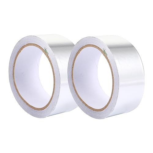 MAGICLULU 3 Sätze Hitzebeständiges Feuerfestes Aluminiumfolie Klebeband Teilig Starke Selbstklebende Isolierung Für Rohrverbindungen Dampfbarriere Vielseitig Für Küche Bad 2 Stücke * 3 von MAGICLULU