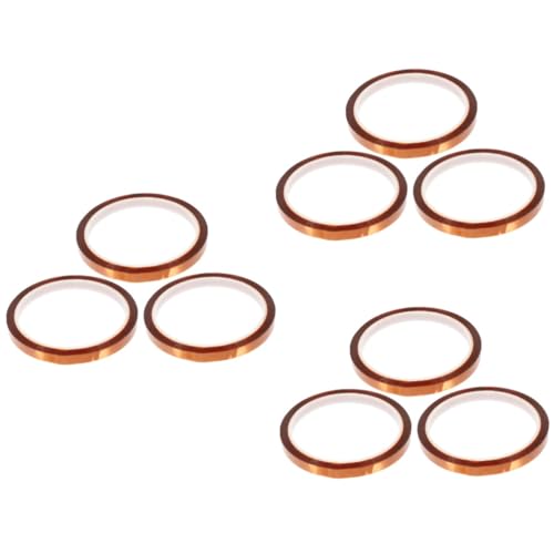 MAGICLULU 3 Sätze Hochtemperaturisolierband Hitzebeständiges Klebeband Für Elektronik Schweißarbeiten Für Beschichtungen Verpackungen Ausgezeichnete Isolation Langlebigkeit 3 Rollen * 3 von MAGICLULU