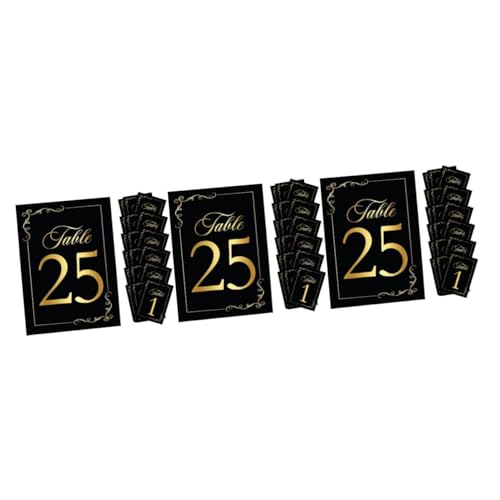 MAGICLULU 3 Sätze Tischkarten Mit Goldener Prägung Doppelseitige Tischnummern Für Hochzeiten Und Feiern Zur Kennzeichnung Von Sitzplätzen Bei Veranstaltungen Und Anlässen 30 Stück * 3 von MAGICLULU