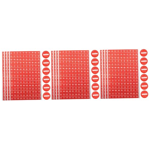 MAGICLULU 3 Sätze -tags Stichworte Etikettenaufkleber Dauerhaft Sicherheitsaufkleber Aufkleber Für Leere Etiketten Aufkleber Für Gefrierschränke Papier Rot 1000 Stück * 3 von MAGICLULU
