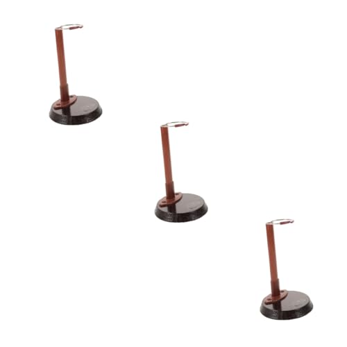 MAGICLULU 3 Stück Doll Display Stand Verstellbarer Puppenständer für Verschiedene Stabil Tragbar für Schreibtisch Dekoration Sammlungen Braunes Höhe von MAGICLULU