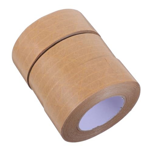 MAGICLULU 3 Stück Geripptes Kraftpapierband Braunes Verpackungsband sicheres Packband Versandklebeband Sicheres Versandband Klebeband für Verpackungskartons Starkes Kartonklebeband Khaki von MAGICLULU