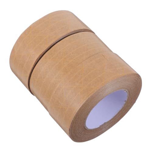 MAGICLULU 3 Stück Geripptes Kraftpapierband Wasseraktiviertes Bastelband Strapazierfähiges Versandklebeband Packband Aus Kraft Hochleistungs-packband Papierversandband Braunes Packband Khaki von MAGICLULU