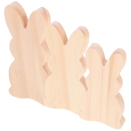 MAGICLULU Osterhasen-Schild 3 Stück Hölzernes Hasen-Ornament Osterdeko Raumdeko Für Feste Und Heimdekoration MAGICLULU Osterhasen-Schild 3 Stück Hölzernes Hasen-Ornament Osterdeko Raumdeko Für Feste Und Heimdekoration von MAGICLULU