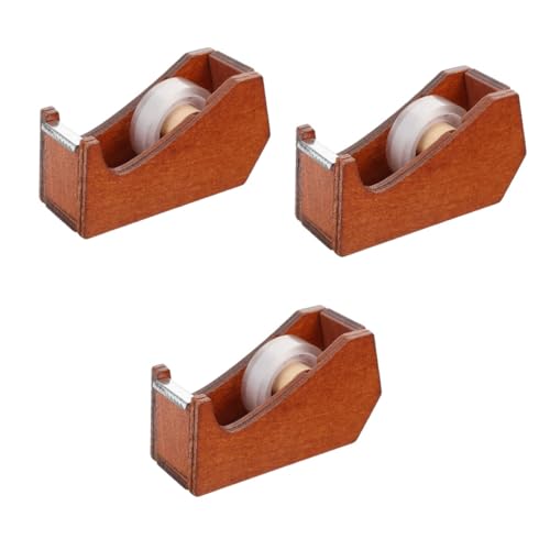 MAGICLULU 3 Stück Süßer Tierförmiger Klebebandspender aus Holz Vintage Klebebandhalter für Büro und Bastelraum für Schreibtisch Organisation von MAGICLULU