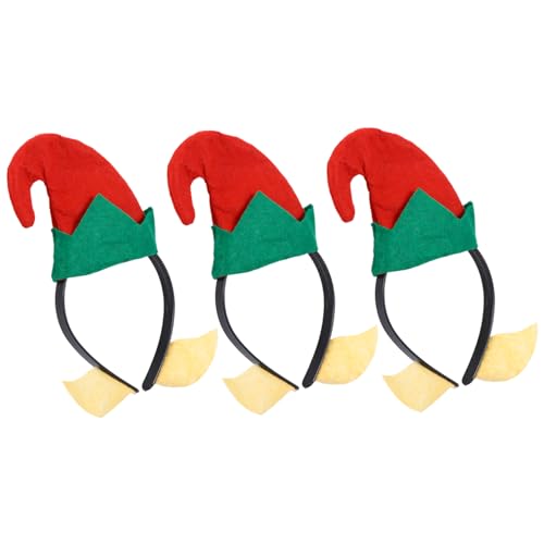 MAGICLULU 3 Stück Weihnachtlicher Hut Stirnband Haarreif mit Ohren für Party Cosplay Junge Mädchen und Erwachsene Festlicher Kopfschmuck für Weihnachtsfeier Karneval MAGICLULU 3 Stück Weihnachtlicher Hut Stirnband Haarreif mit Ohren für Party Cosplay Junge Mädchen und Erwachsene Festlicher Kopfschmuck für Weihnachtsfeier Karneval von MAGICLULU