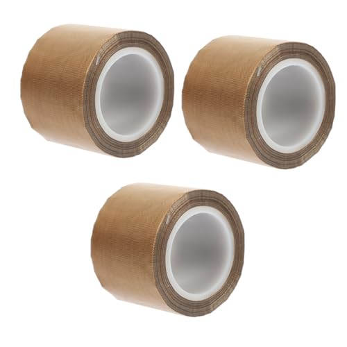 MAGICLULU 3 Stück hitzebeständiges Klebeband Isolierung Wärmeband hitzebeständiges Hochtemperaturband thermisches Klebeband Wärmedämmband Hitzebeständiges Transferband Glasfasergewebe Braun von MAGICLULU
