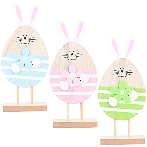 MAGICLULU 3 Stücke Ostern Tischdekoration Ostern Dekoration Holz Ostern Dekoration Ostern Tisch Dekoration von MAGICLULU