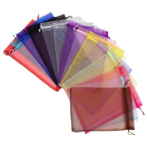 MAGICLULU 30 Stück Geschenktüten Material Zum Verpacken Von Süßigkeiten Für Partytüten Süßigkeiten Verpackungstüten Süßigkeiten Großmengen Süßigkeiten Organza Kordelzugbeutel Farbe von MAGICLULU