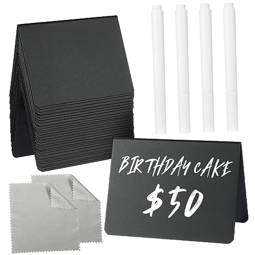 MAGICLULU 30 Stück Mini Kreidetafeln Beidseitig Beschreibbar mit Markierstiften Mikrofasertüchern Kleine zum Beschriften für Zuhause Veranstaltungen MAGICLULU 30 Stück Mini Kreidetafeln Beidseitig Beschreibbar mit Markierstiften Mikrofasertüchern Kleine zum Beschriften für Zuhause Veranstaltungen von MAGICLULU