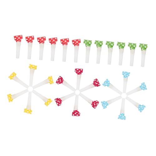 MAGICLULU 30 Stück Teiliges Bunte Partyhörner mit Pfeifen für Geburtstagsfeiern und Feste Spaßige Blasgeräte für Unvergessliche MAGICLULU 30 Stück Teiliges Bunte Partyhörner mit Pfeifen für Geburtstagsfeiern und Feste Spaßige Blasgeräte für Unvergessliche von MAGICLULU