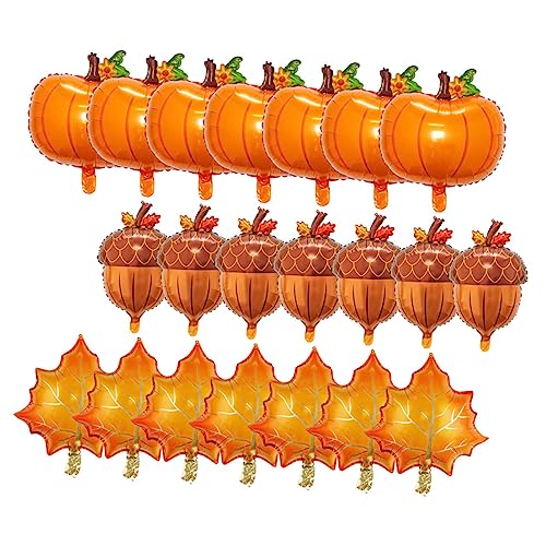 MAGICLULU 30 Stück Thanksgiving Dekorationsballons Herbstfest Luftballons für Thanksgiving Feier Reichhaltiges Design mit Kürbis Ahornblatt Party Dekorationen von MAGICLULU