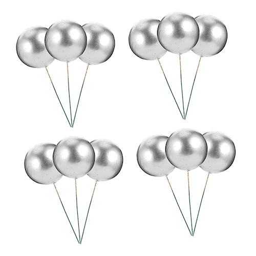 MAGICLULU 36St Kugeleinsatz aus Schaumstoff Roségoldene Luftballons Schaumbällchen Kuchenpicker hichzeitstortendeko hochzeitstorten dekoration Cupcake Picks Kuchenverzierungen Silver MAGICLULU 36St Kugeleinsatz aus Schaumstoff Roségoldene Luftballons Schaumbällchen Kuchenpicker hichzeitstortendeko hochzeitstorten dekoration Cupcake Picks Kuchenverzierungen Silver von MAGICLULU