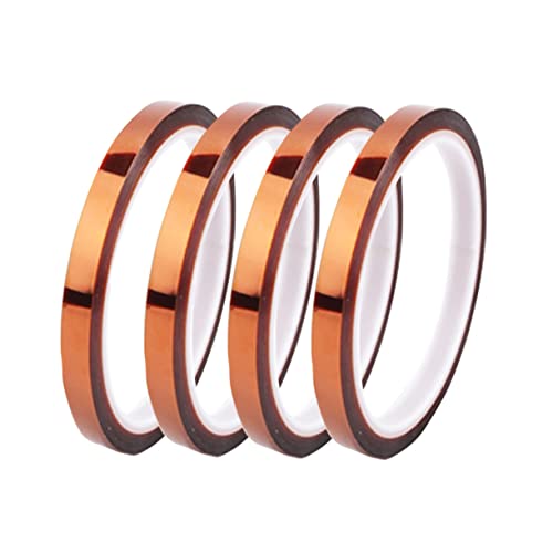 MAGICLULU 4 Rollen Hitzebeständiges Klebeband Polyimid Film für Elektronik Löten Isolierung Temperaturbereich für Druck und Schaltungen von MAGICLULU