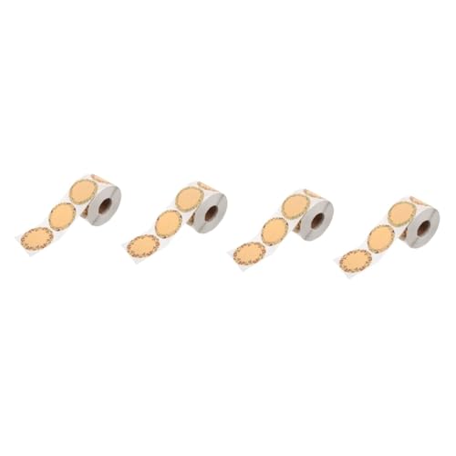 MAGICLULU 4 Rollen Selbstklebende Kraftpapier Etiketten mit Blumenmuster Rolle für Geschenktüten Hochzeiten Backwaren und Persönliche Dekorationen von MAGICLULU
