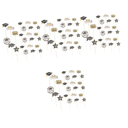 MAGICLULU 4 Sätze Cupcake Topper Für Abschlussfeier Papierpicker Zur Dekoration Desserts Für Kreative Party Accessoires Und Unvergessliche 24 Stück * 4 MAGICLULU 4 Sätze Cupcake Topper Für Abschlussfeier Papierpicker Zur Dekoration Desserts Für Kreative Party Accessoires Und Unvergessliche 24 Stück * 4 von MAGICLULU